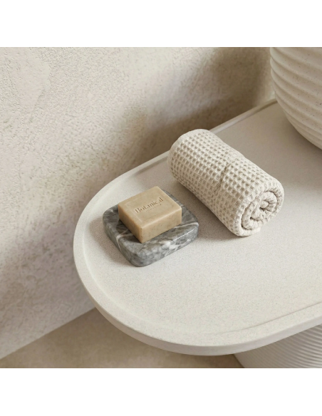 rund håndvask vask gulvmonteret gulv badeværelse sten