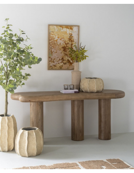 konsolbord træ massiv moderne design