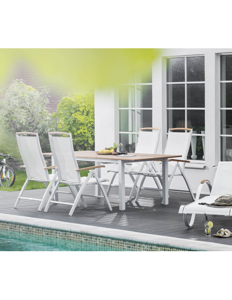 positionsstol havestol teak træ havemøbler