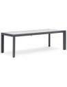 Hillerstorp Havebord med udtræk i aluminium og keramisk glas 220 - 340 x 107 cm - Mørkegrå/Gråbeige