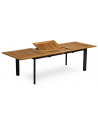 Hillerstorp havebord med udtræk i aluminium og teak træ 200 - 280 x 96 cm - Sort/Teak