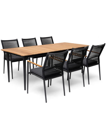 haveborde med udtræk teak træ