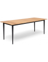 Hillerstorp havebord i aluminium og teak træ 210 x 90 cm - Antracit/Teak