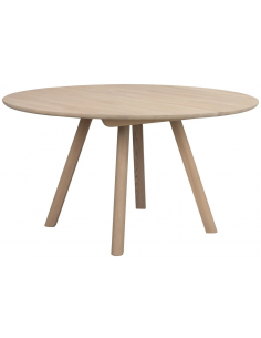 rowico home spisebord i moderne design af egetræ eg rundt runde tillægsplader udtræk