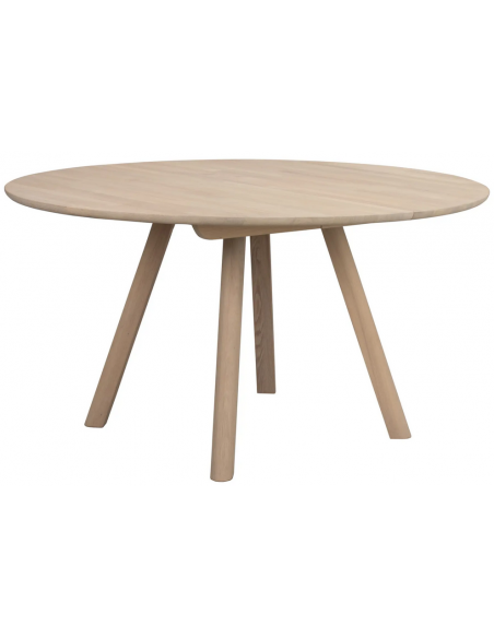 rowico home spisebord i moderne design af egetræ eg rundt runde tillægsplader udtræk