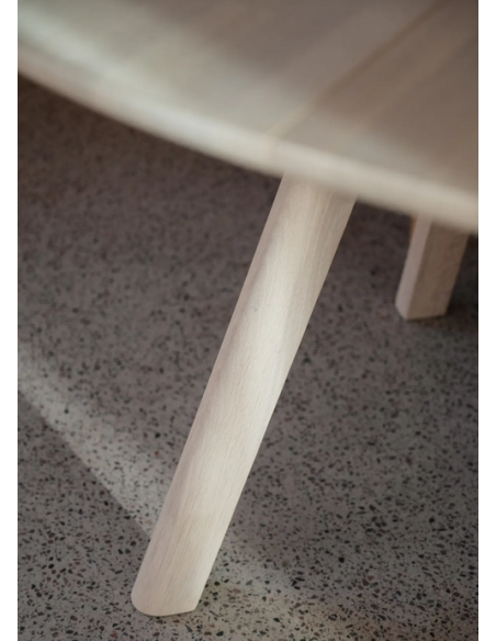 rowico home spisebord i moderne design af egetræ eg rundt runde tillægsplader udtræk