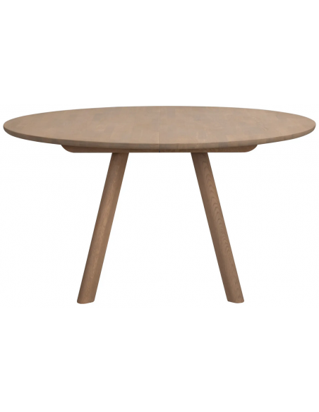 rowico home spisebord i moderne design af egetræ eg rundt runde tillægsplader udtræk