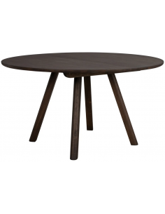 rowico home spisebord i moderne design af egetræ eg rundt runde tillægsplader udtræk