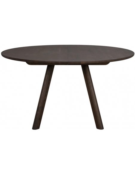 rowico home spisebord i moderne design af egetræ eg rundt runde tillægsplader udtræk