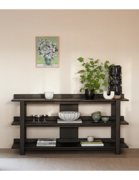 rowico home konsolbord i moderne design eg egetræ træ