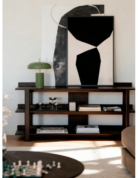 rowico home konsolbord i moderne design eg egetræ træ