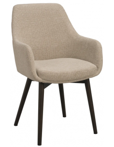 spisebordsstol med armlæn stof beige moderne design stue