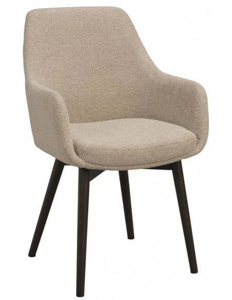 spisebordsstol med armlæn stof beige moderne design stue