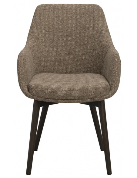 spisebordsstol med armlæn stof beige moderne design stue
