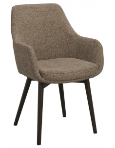 spisebordsstol med armlæn stof beige moderne design stue