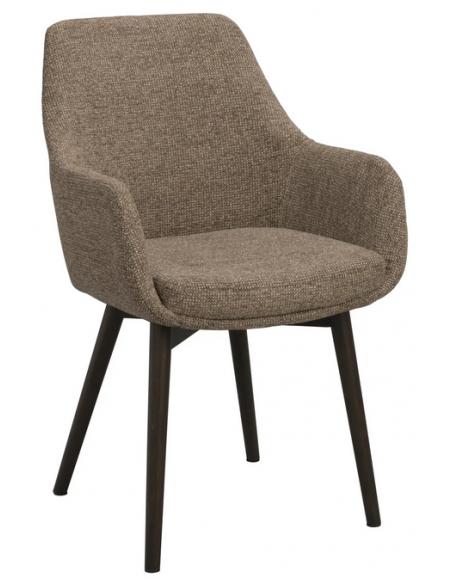 spisebordsstol med armlæn stof beige moderne design stue