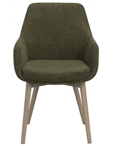spisebordsstol med armlæn stof grøn moderne design stue