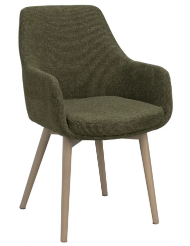 spisebordsstol med armlæn stof grøn moderne design stue