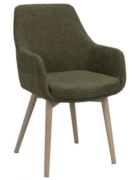 spisebordsstol med armlæn stof grøn moderne design stue