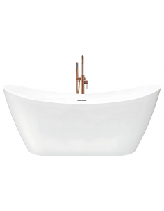 fritstående badekar 180 blank skinnende hvid akryl moderne design 2