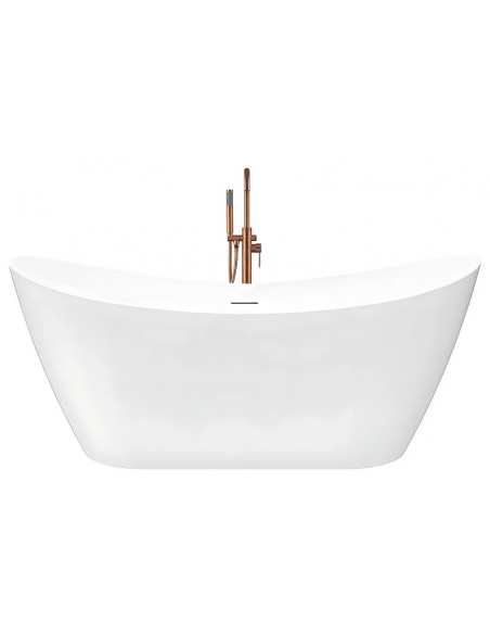 fritstående badekar 180 blank skinnende hvid akryl moderne design