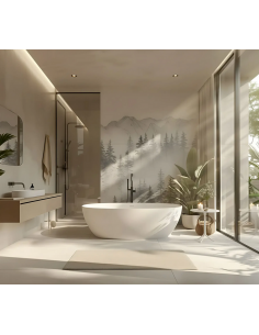 fritstående badekar 170 blank skinnende hvid akryl moderne design