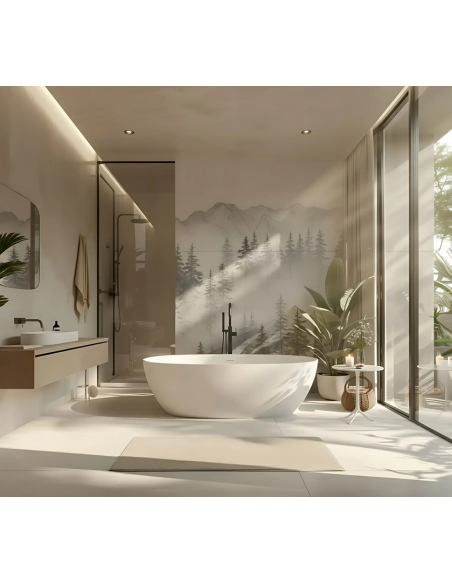 fritstående badekar 170 blank skinnende hvid akryl moderne design