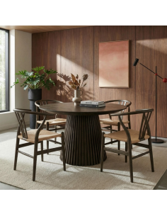 rundt spisebord med udtræk eg træ egetræ 120 2