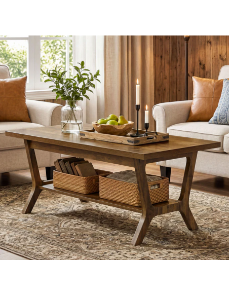 sofabord træ moderne design indretning opbevaring hylde