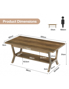 sofabord træ moderne design indretning opbevaring hylde 2