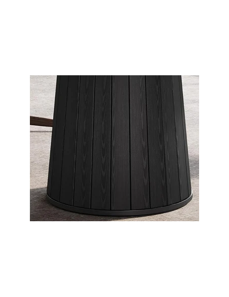 ovalt sort spisebord indretning billigt træ moderne nordisk design