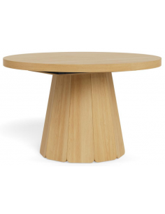 rundt spisebord med udtræk moderne design tillægsplader eg træ egetræ butterfly