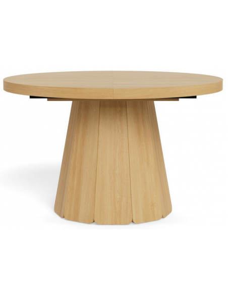 rundt spisebord med udtræk moderne design tillægsplader eg træ egetræ butterfly