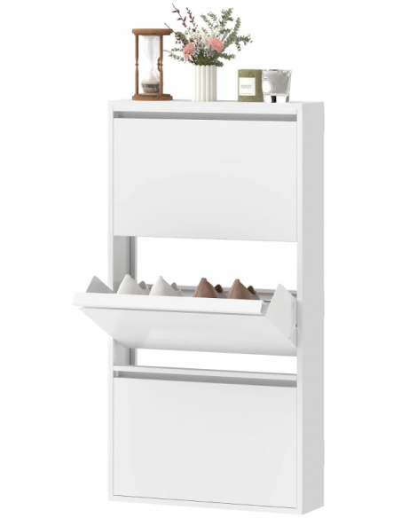 Skoskab metal moderne design hvid