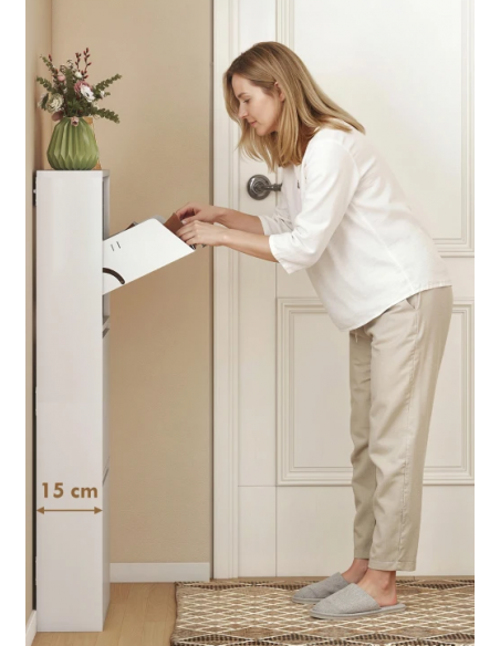 Skoskab metal moderne design hvid