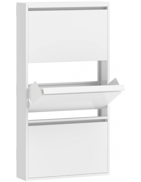 Skoskab metal moderne design hvid