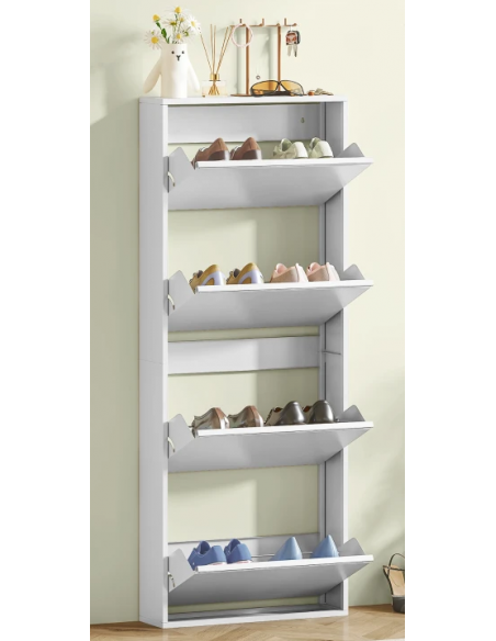 Skoskab metal moderne design hvid