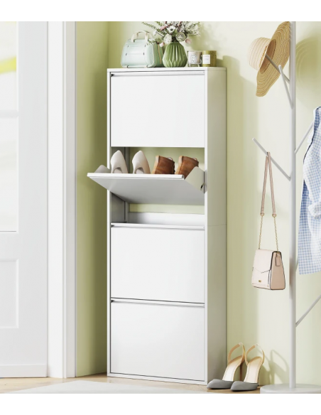 Skoskab metal moderne design hvid