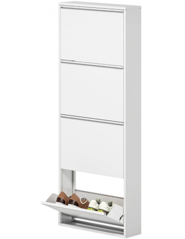 Skoskab metal moderne design hvid