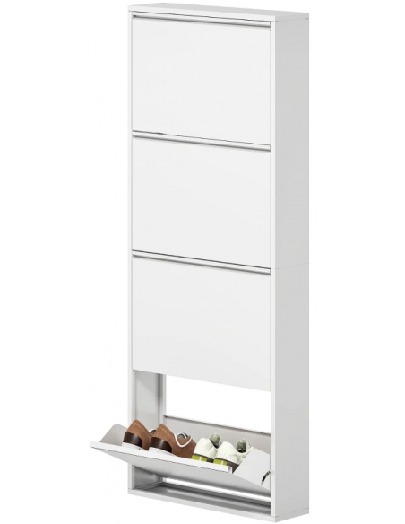 Skoskab metal moderne design hvid