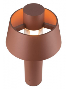 Bedlampe led udendørslamper havelamper indkørsel brun rust corten e27 2