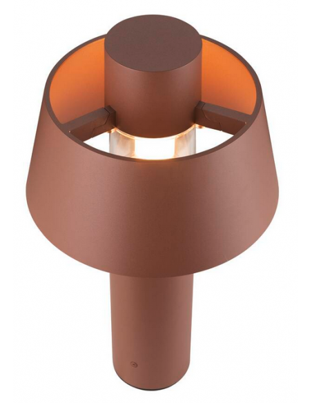 Bedlampe led udendørslamper havelamper indkørsel brun rust corten e27
