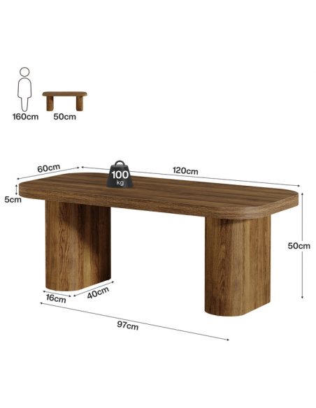 sofabord træ moderne design indretning opbevaring hylde