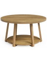 Rundt sofabord i MDF og møbelplade Ø80 cm - Naturbrun