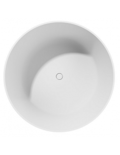 rundt fritstående badekar mat hvid sten moderne design badeværelse 2