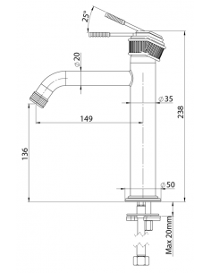 Armatur til håndvask Krom badeværelse vandhane design 2