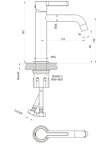 Armatur til håndvask guld badeværelse vandhane design