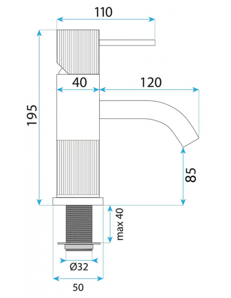 Armatur til håndvask Krom badeværelse vandhane design
