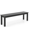 Havebænk i metal og HDPE 140 x 35 cm - Sort