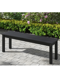 havebænk havemøbler bænk haveindretning design sort 2